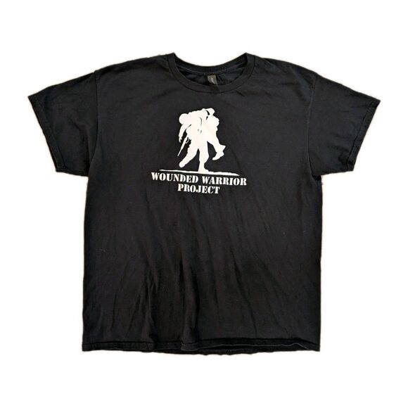 Wounded Warrior Project T-Shirt Men’s XL Black Gildan Short Sleeve Graphic Tee - Picture 1 of 9